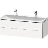 Duravit L-Cube c-shaped Set wandhängend, 2 Schubkästen, 2 Waschplätze, ohne Überlauf, 2 Hahnlöcher, 1200x480x480mm, LC6954O18180000