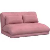 vidaXL Verstellbarer Fußsessel Rosa Samt