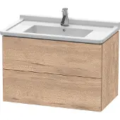 Duravit L-Cube Waschtischunterbau wandhängend, 2 Schubkästen, 820x558x469mm, LC626505555, Farbe: Eiche Marmoriert Dekor