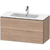 Duravit L-Cube Waschtischunterbau wandhängend, 2 Schubkästen, 1020x550x481mm, LC624205555, Farbe: Eiche Marmoriert Dekor