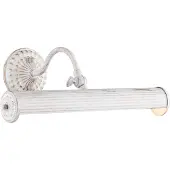 Licht-Erlebnisse Bilderleuchte Metall E14 35,9 cm breit verstellbar Weiß 2-flammig Jugendstil Bilderlampe