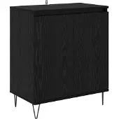 vidaXL Sideboard Schwarz Eichen-Optik 60 x 35 x 70 cm Holzwerkstoff