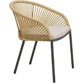 House Nordic Novella, Gepolsterter Sitz, Polyester, Sand, Harte Rückenlehne, Aluminium, Sand