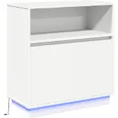 vidaXL LED-Sideboard Weiß 71 x 34,5 x 75 cm Holzwerkstoff