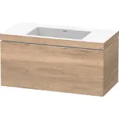 Duravit Waschtischunterschrank c-bonded L-Cube 100x48cm, o HL, Ei marm., 1 Ausz., wandhängend