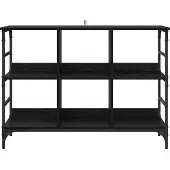 vidaXL Sideboard Schwarz Eichen-Optik 102 x 32 x 73,5 cm