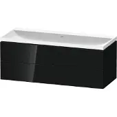 Duravit Möbel-Set L-Cube 120x48x48cm, o. Hahnl., sw hgl, 2 Schub.