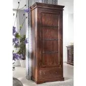 MASSIVMOEBEL24.DE MASSIVMOEBEL24 Schrank Akazie 80x40x193 nougat lackiert OXFORD #900