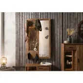 WOLF Wandgarderobe Akazie 88x27x148 natur lackiert BARK #121