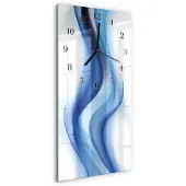 Tulup Glasuhr Wanduhr Küchenuhr Echt-Glas 30x60 Muster Mehrfarbig