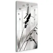 Tulup Glasuhr Wanduhr Küchenuhr Echt-Glas 30x60 Korn Mehrfarbig