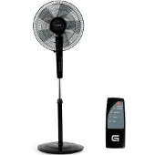 Grunkel FAN-B16ECOTIMER, Haushalts-Lamellenlüfter, Schwarz, Flur, 67,8 dB, 40 cm, 1060 - 1280 mm