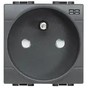 Legrand BTicino L4144 LivingLight Steckdose franz. mit Kontroll-Licht SK Anthrazit