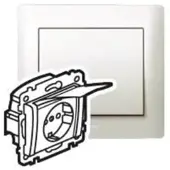 Legrand Steckdose (SL) erhöhter Berührungsschutz Klappdeckel Galea perlmutt 771564