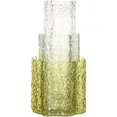 Hubsch Triple Vase, 3er-Set, grün/klar - HÜBSCH , Triple, Transparent, Glas