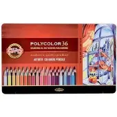Koh-I-Noor Mehrfarbige Buntstifte, 36 Farben, Metallverpackung