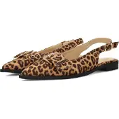 POSH by Poelman Slipper Damen Cecile Brown With Animal Print-Schuhgröße 40