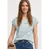 Street One Rundhalsshirt mit Rundhalsausschnitt
