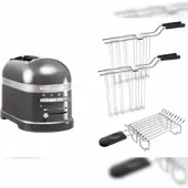 KitchenAid Set 2, 2-Scheiben Toaster Artisan 5KMT2204 Medallion Silber