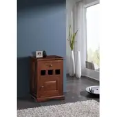 MASSIVMOEBEL24.DE Nachttisch Akazie 46x40x65 nougat lackiert OXFORD #269
