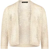 Betty Barclay Grobstrickjacke mit Lochmuster in beige | Gr.: 48