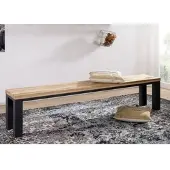 MASSIVMOEBEL24.DE Bank Wildeiche 160x35x45 natur geölt VILLANDERS #123