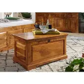 MASSIVMOEBEL24.DE Truhe Akazie 90x50x50 honig lackiert OXFORD #0323