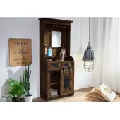 MASSIVMOEBEL24.DE Bar Mango 75x35x170 braun lackiert RAILWAY #441