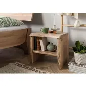 MASSIVMOEBEL24.DE Nachttisch Akazie 45x40x45 natur lackiert PURE ACACIA #310