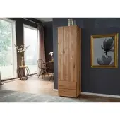 MASSIVMOEBEL24.DE Schrank Wild-/Zerreiche 50x43x180 natur geölt FRANKFURT #113