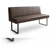 KAWOLA Esszimmerbank ELEEN Leder dunkelbraun 123cm