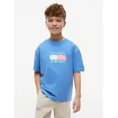 Tommy Hilfiger T-Shirt für Kinder bis 16 Jahre, Graffiti-Druck, Regular Fit