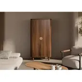 MASSIVMOEBEL24.DE Schrank Mango 92x40x180 braun geölt KYOTO #116