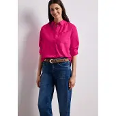 Street One Langarmbluse mit Hemdkragen aus Twill