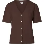 Pieces Pcnora V-ausschnitt Strickjacke | Braun | S