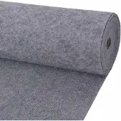 vidaXL Teppich Grau 1,2 x 20 m Polyester