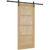 vidaXL Schiebetür Natürlich und Schwarz 86 x 198,5 cm