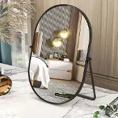 OEM Drehbarer Oval-Spiegel - Make-up-Spiegel - Schwarz - Metall-Frame