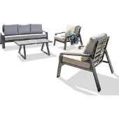 DCB Groupe 5-Sitzer-Gartenmöbel, Aluminium
