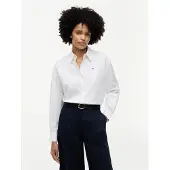 Tommy Hilfiger Hemdbluse "SUMMER POPLIN LS BOXY SHIRT" Baumwolle, Boxy Fit