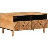 vidaXL Couchtisch Braun 80 x 54 x 40 cm Massivholz Mango
