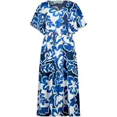 Betty & Co Sommerkleid mit Blumenprint in Weiß/Dunkelblau | Gr.: 42