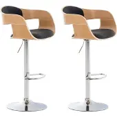CLP 2er Set Barhocker Kingston C Stoff natura/dunkelgrau