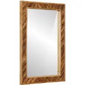 vidaXL Spiegel Wandmontiert mit Spiegel Braun 70 x 50 x 3 cm Glas
