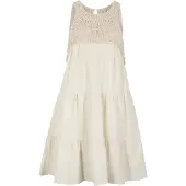 Apricot Minikleid "Mini-Kleid" mit gehäkeltem Oberteil und Stufenrock