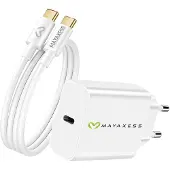 Avizar Mayaxess, 20W Netzteil für Galaxy A35 + USB-C Kabel 1m, Weiß