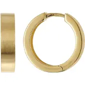 Trendor 21722 Creolen Ohrringe 925 Silber Vergoldet Matt Klapp-Creolen ⌀ 18 mm