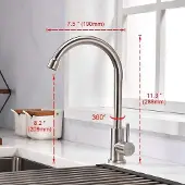 OEM Wasserhahn aus rostfreiem Stahl - 360° drehbar, wasser- und energiesparend