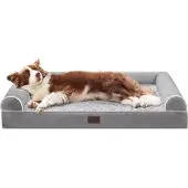 OEM Großes Orthopädisches U-förmiges Hundebett, Wasserdicht, Anti-Rutsch, Schaum-Plüsch, 8,89 cm Kissendicke