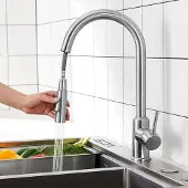 OEM Luxus Küchenarmatur - Küchenarmatur in Edelstahl, weiß, 8 Zoll